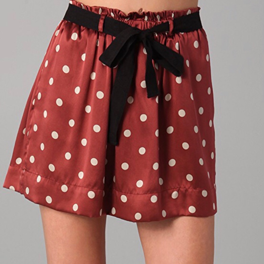 Maison Scotch Polka Dot Skirt w/ Belt NWOT